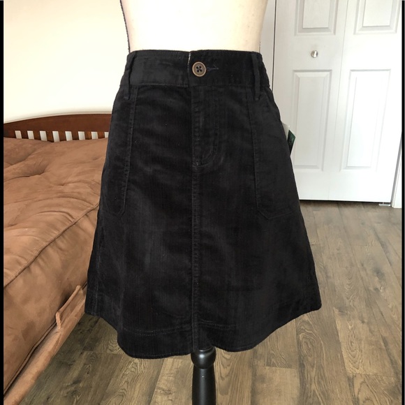 WOOLRICH black corduroy a-line skirt - Picture 2 of 7